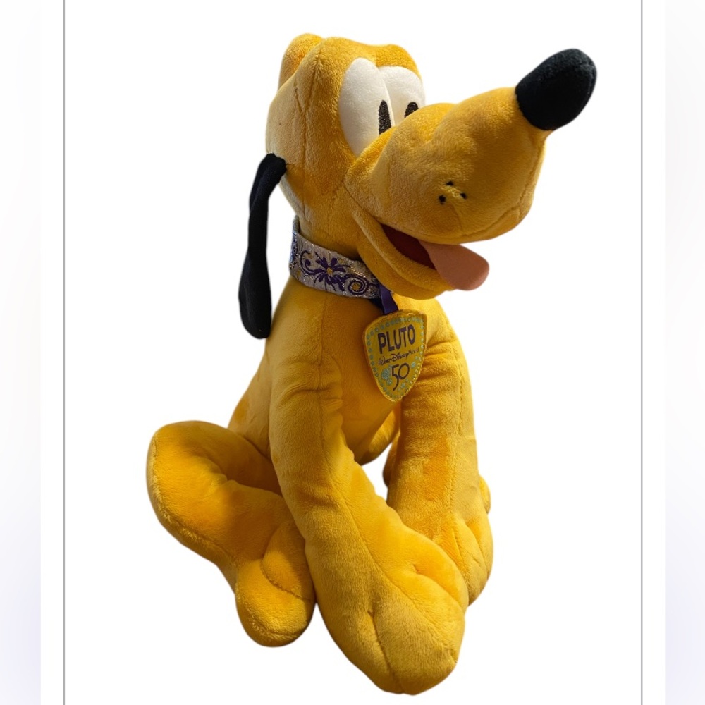 Walt Disney World Pluto 50th‎ anniversary stuffed animal. 12 inch.